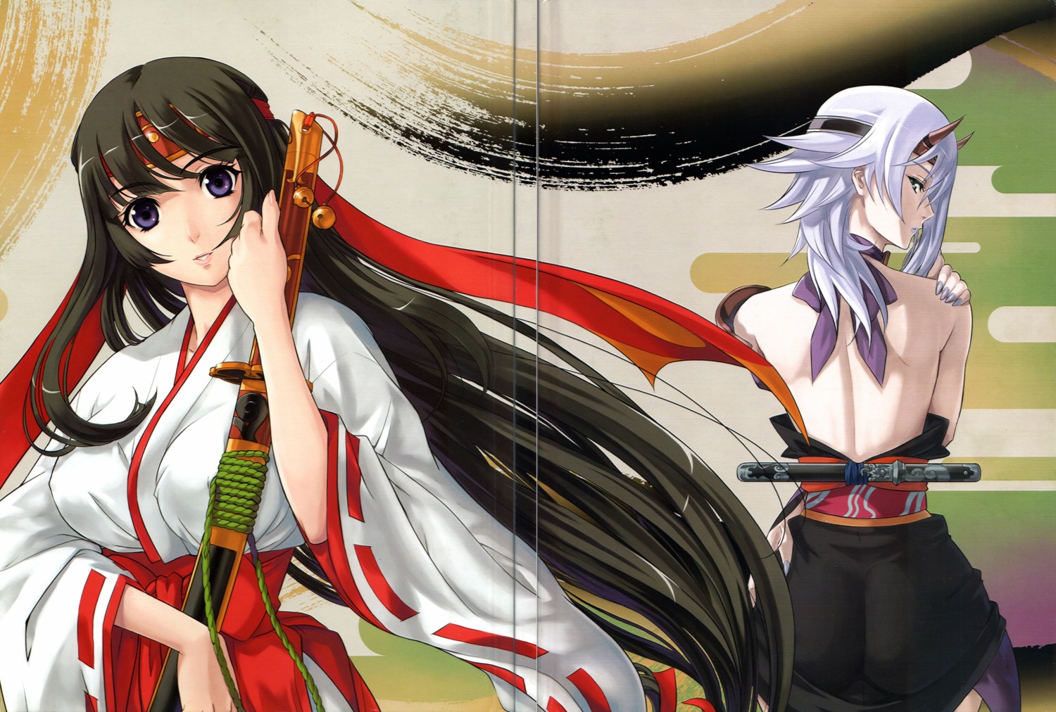 crease eiwa miko queen's_blade shizuka tomoe