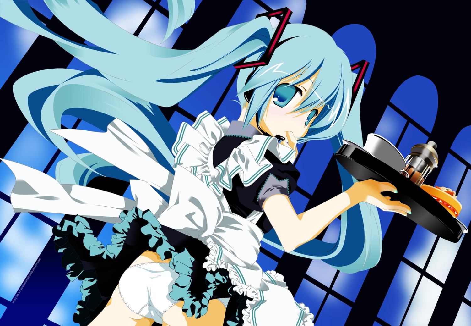 hatsune_miku kyougetsutei miyashita_miki pantsu vector_trace vocaloid