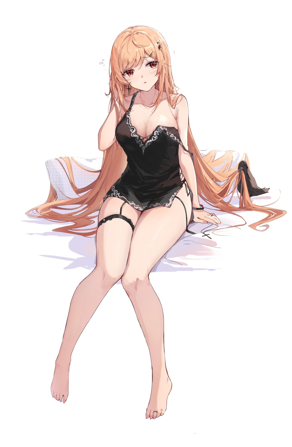 dress garter no_bra pantsu string_panties yajuu