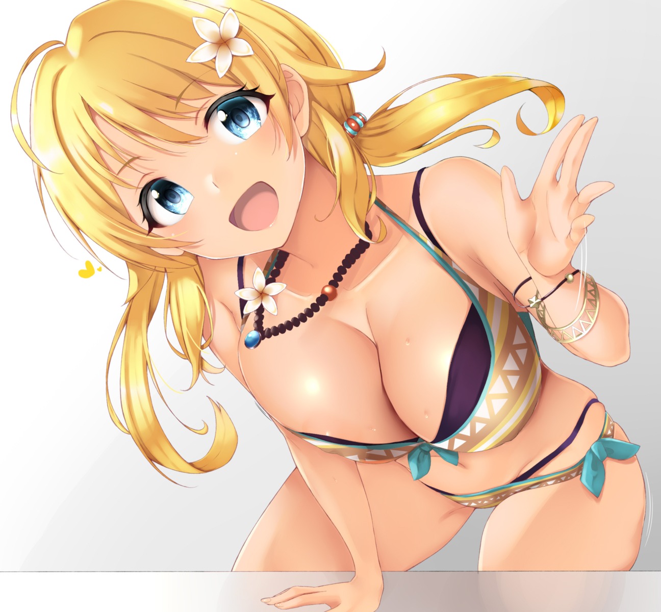 bikini erect_nipples hachimiya_meguru kon5283 swimsuits the_idolm@ster the_idolm@ster_shiny_colors wet