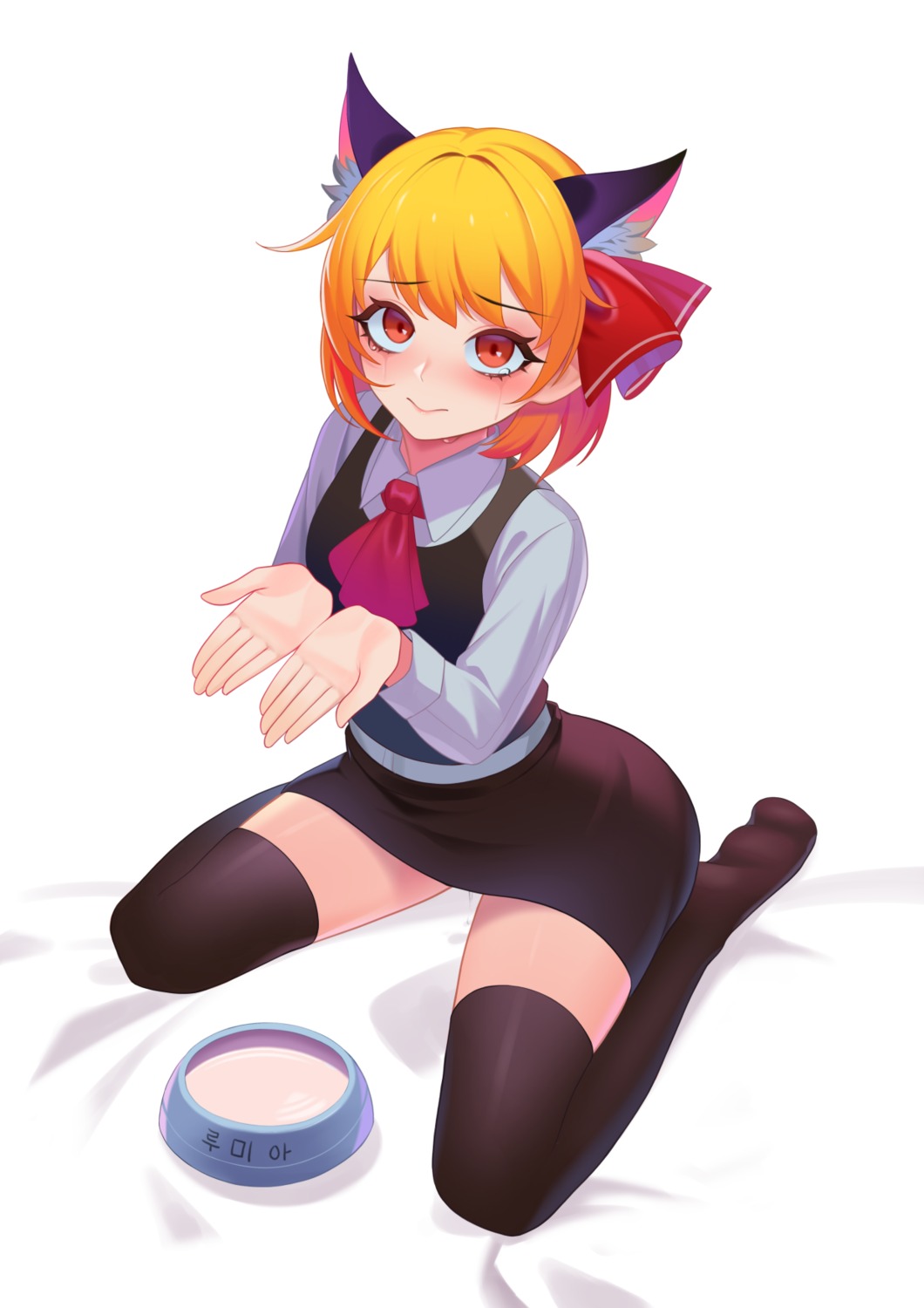 animal_ears nekomimi recare rumia thighhighs touhou