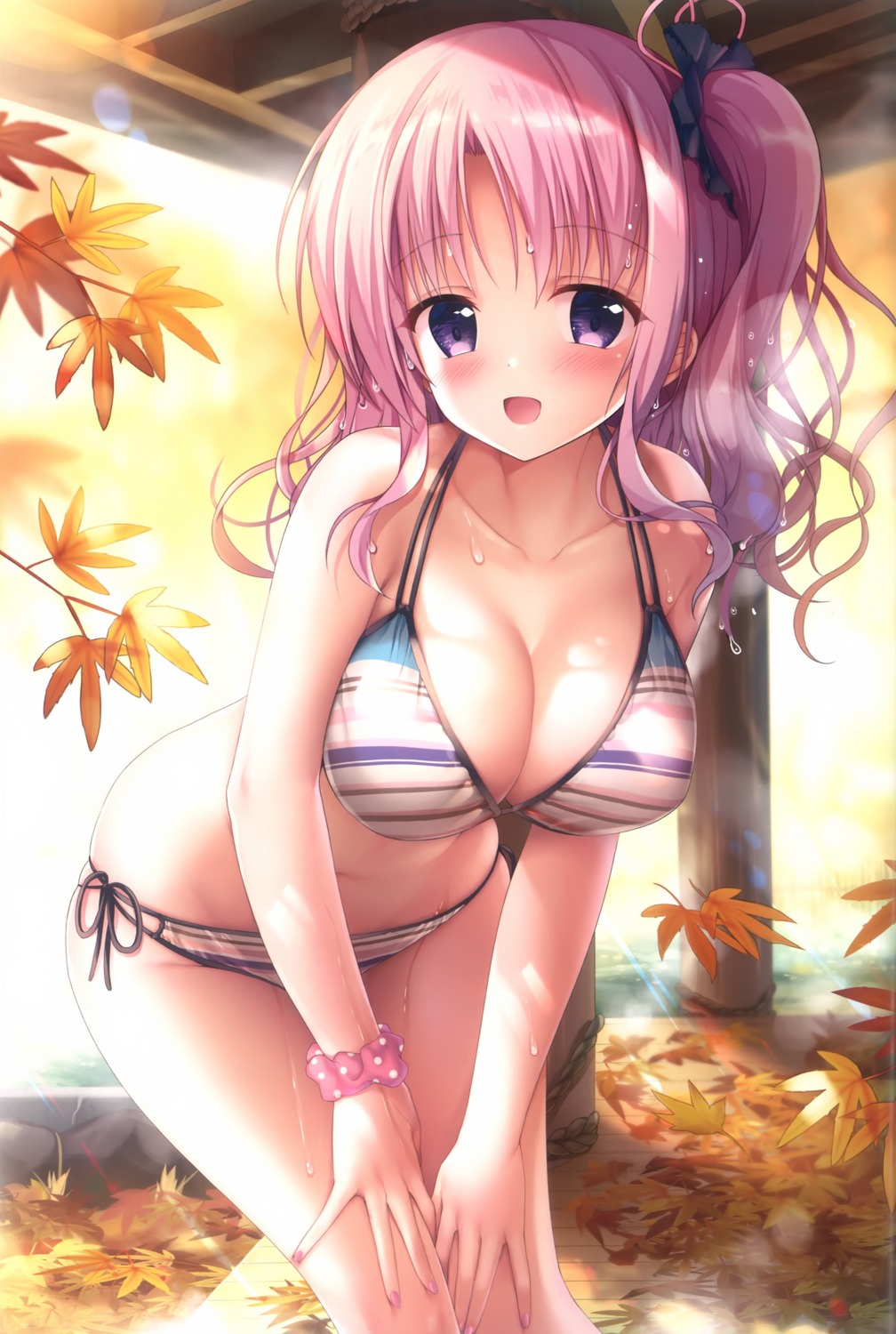 bikini cleavage izumi_kaori_(twinbox) swimsuits twinbox twinbox_(circle) twinbox_school wet