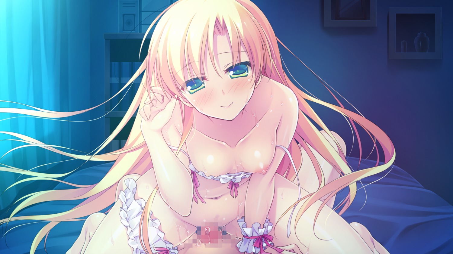 alcot_honeycomb breasts censored chibana_ryoka game_cg kimi_no_tonari_de_koishiteru! kimi_no_tonari_de_koishiteru!_~the_respective_happiness~ lingerie motomiya_mitsuki nipples pantsu panty_pull penis pussy_juice sex