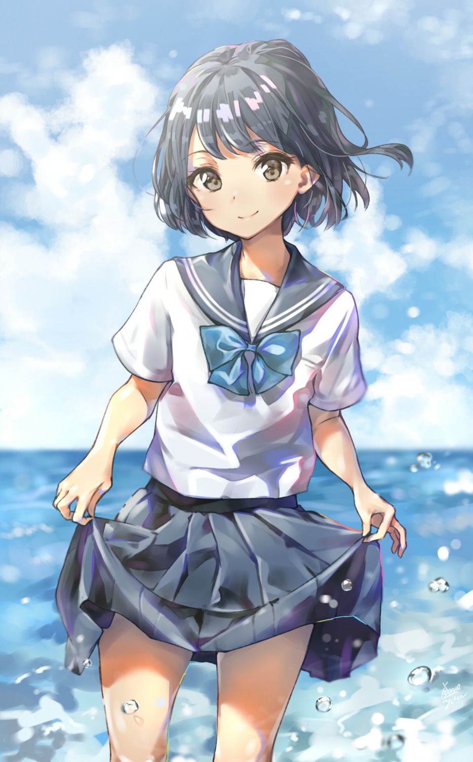 seifuku skirt_lift takenoko_no_you wet