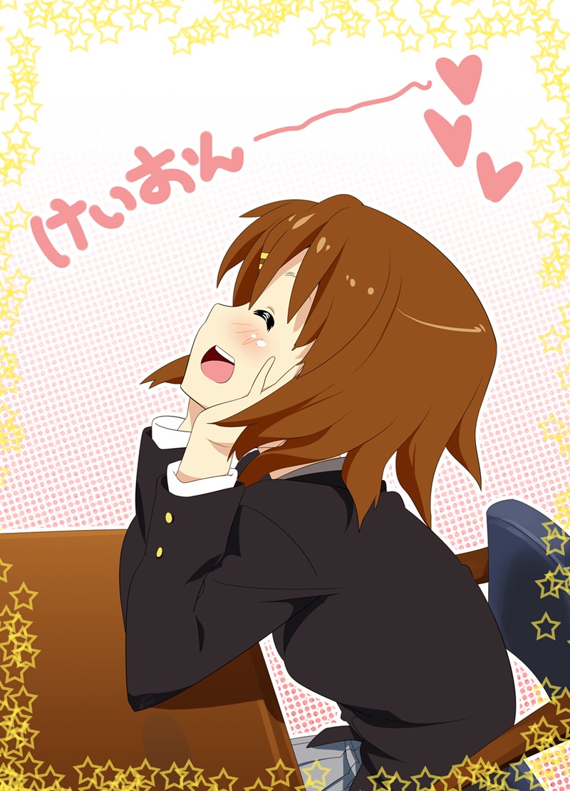 hirasawa_yui k-on! seifuku zpolice