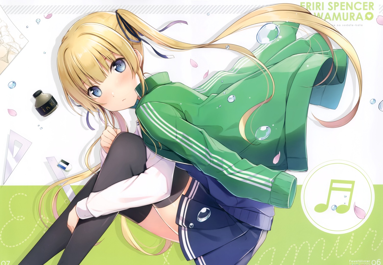 6u eternal_land saenai_heroine_no_sodatekata sawamura_spencer_eriri seifuku thighhighs