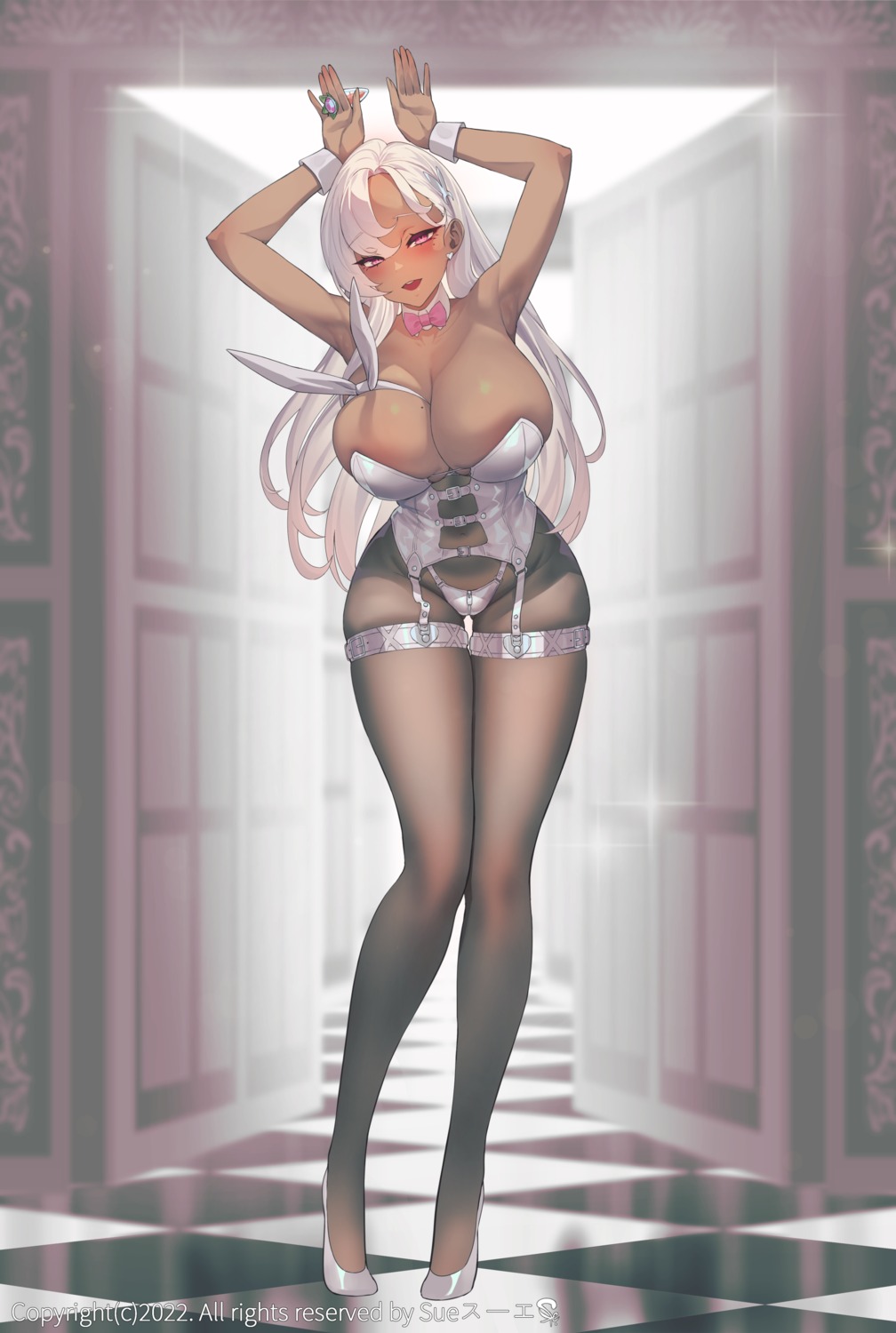 areola bunny_girl garter no_bra pantyhose suerte