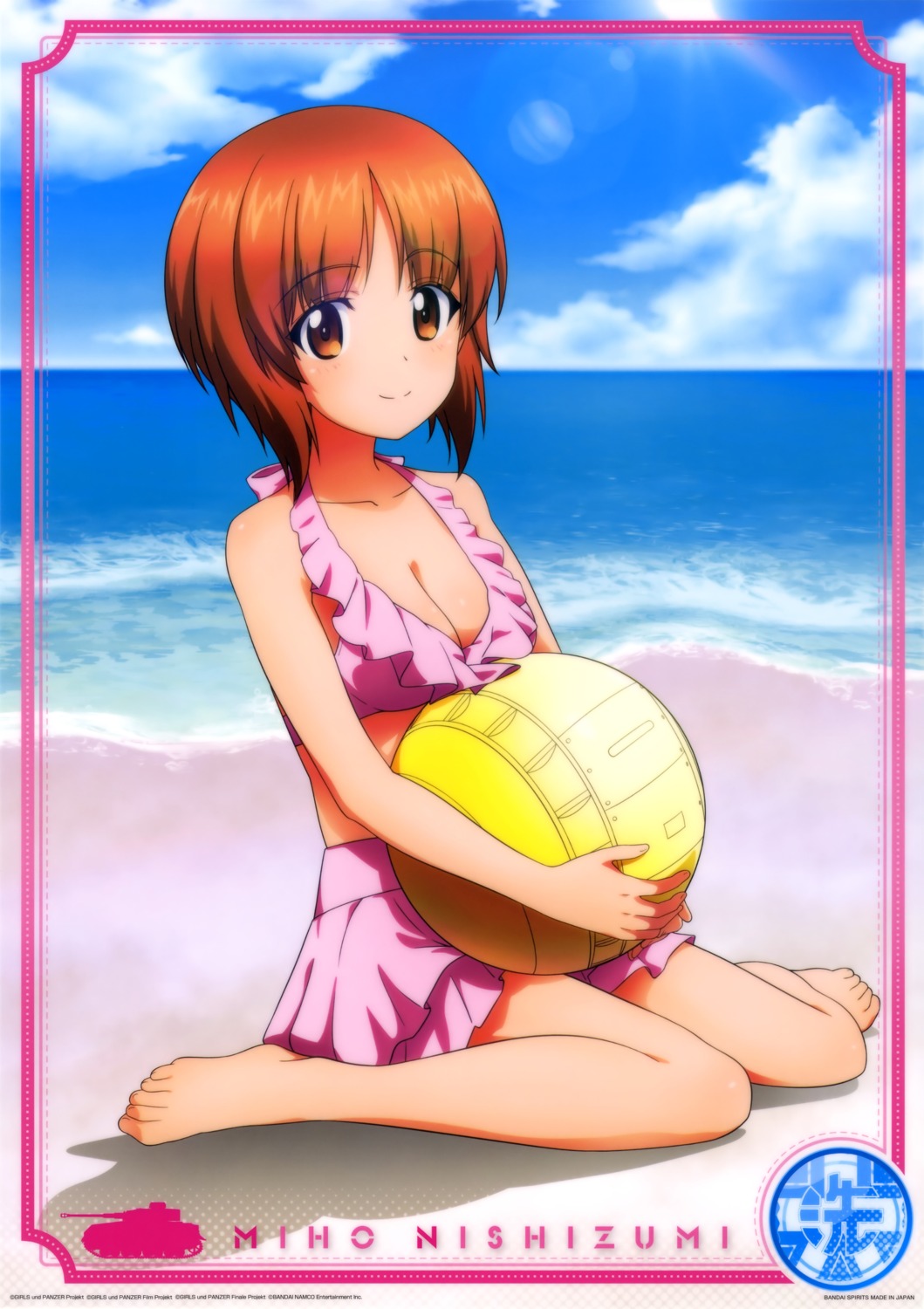 bikini cleavage feet girls_und_panzer nishizumi_miho swimsuits tagme