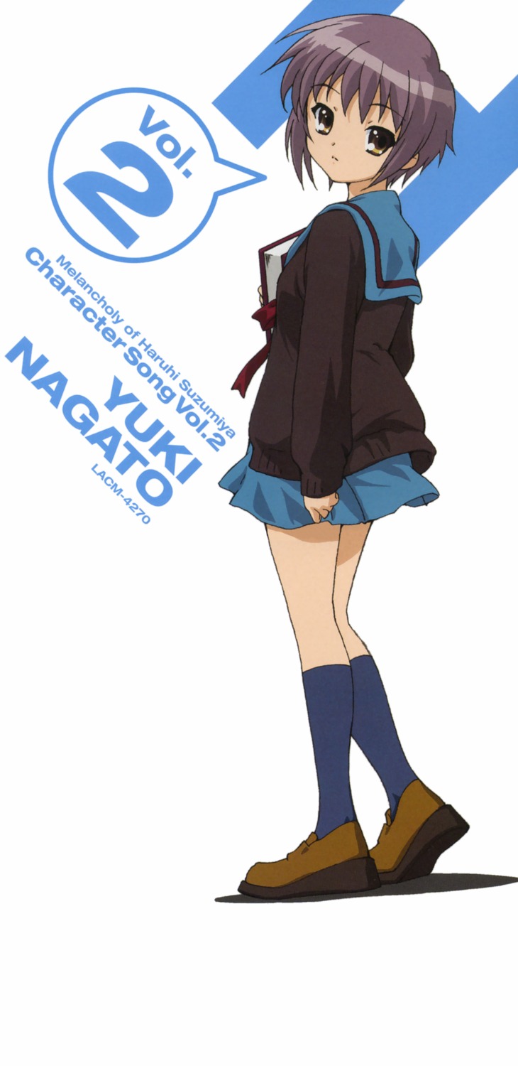 disc_cover ikeda_shouko nagato_yuki seifuku suzumiya_haruhi_no_yuuutsu