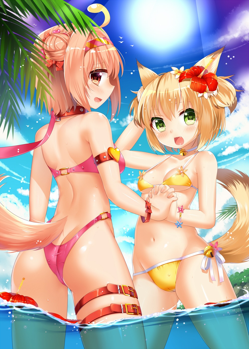 animal_ears ass bikini cameltoe m.vv swimsuits tail