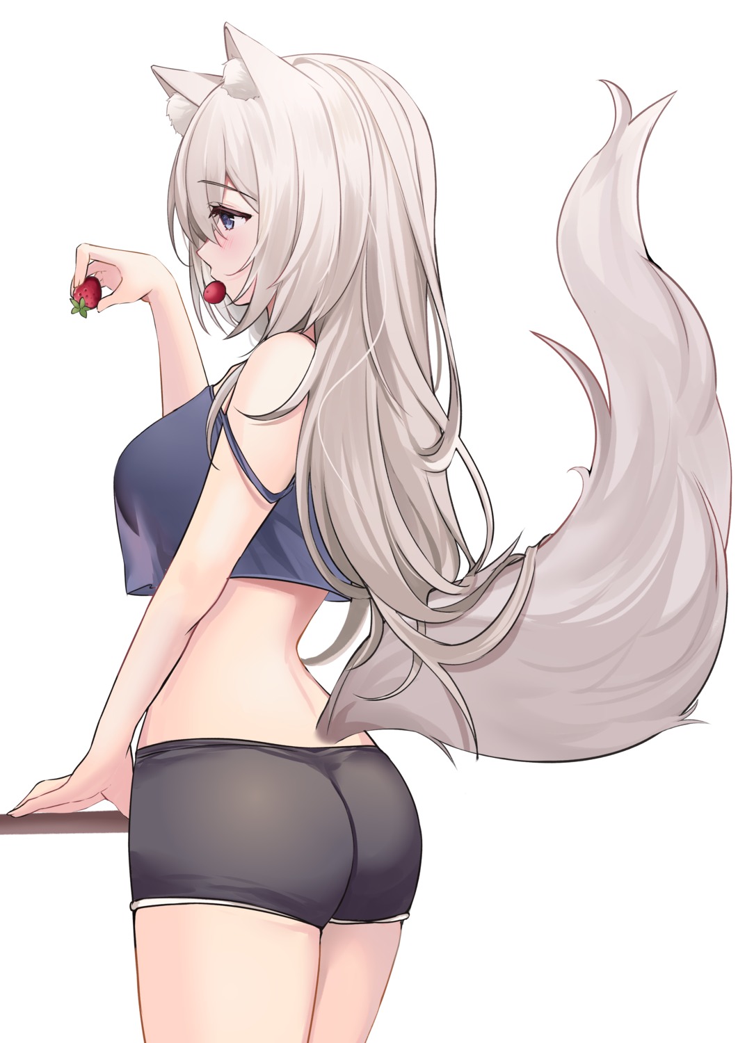 animal_ears ass ry_thae sanyu_(ry_thae) see_through tail