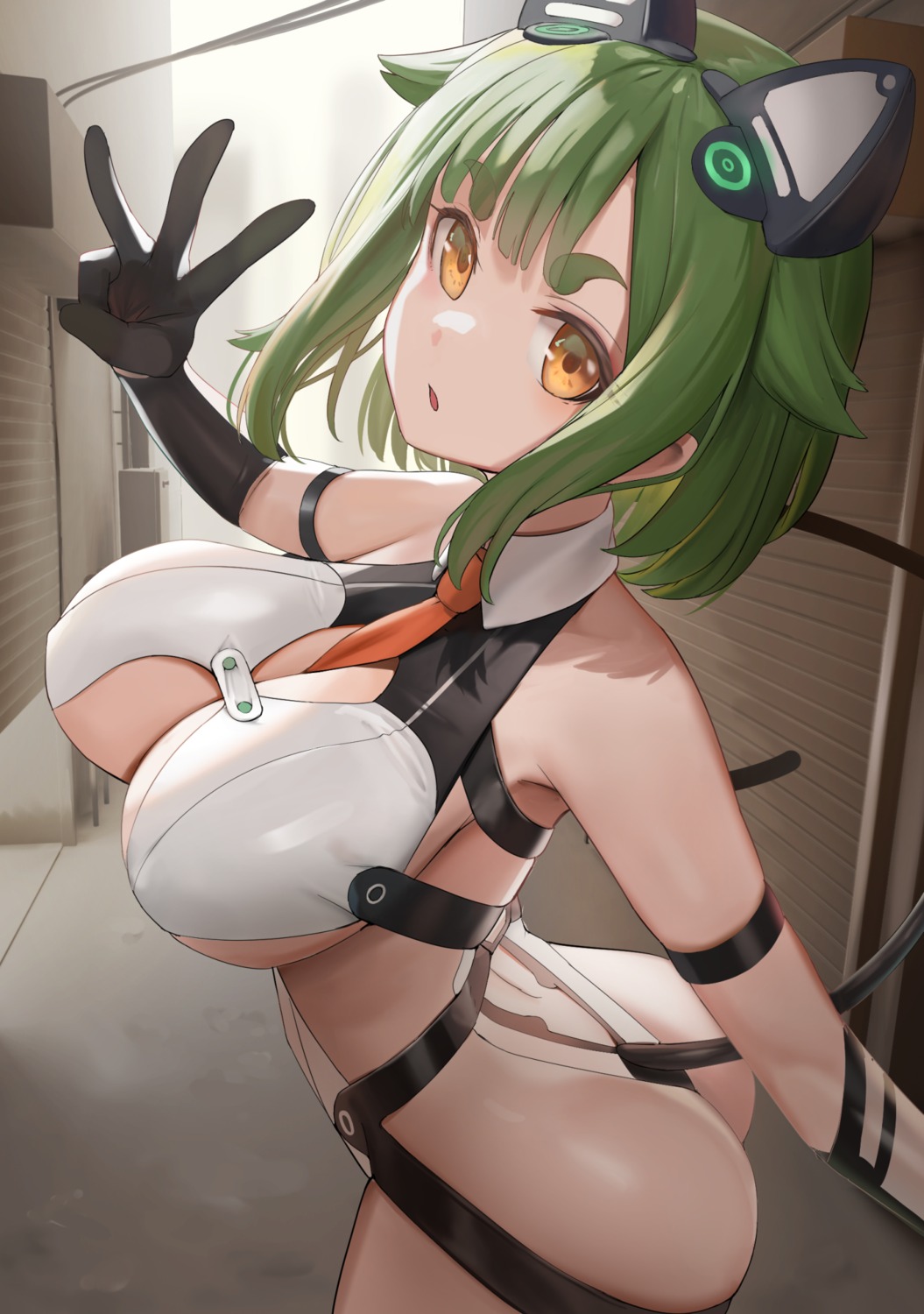 animal_ears ass nekomimi no_bra nopan sunga2usagi tail