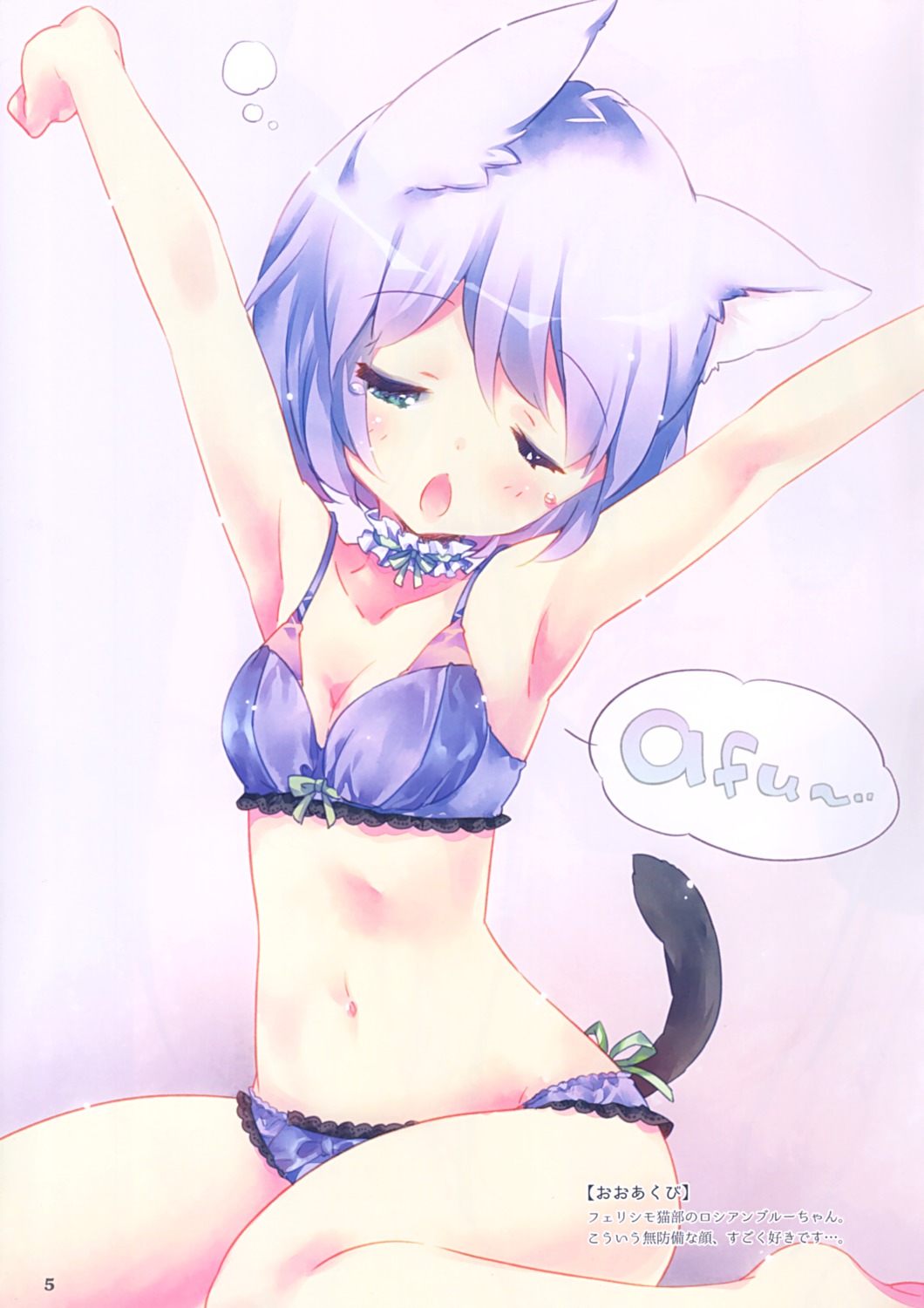 animal_ears bra cleavage ech pantsu tail