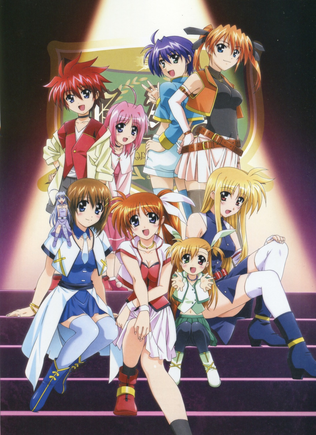 caro_ru_lushe erio_mondial fate_testarossa heterochromia mahou_shoujo_lyrical_nanoha mahou_shoujo_lyrical_nanoha_strikers reinforce_zwei screening subaru_nakajima takamachi_nanoha teana_lanster vivio yagami_hayate