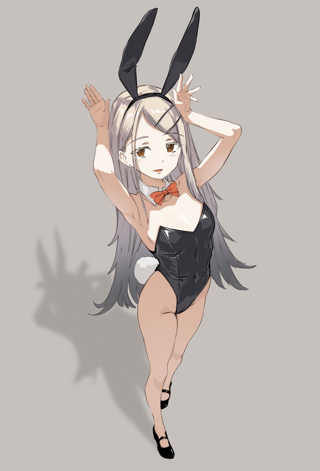 animal_ears bunny_ears bunny_girl gakuen_idolm@ster no_bra shimkarom shinosawa_hiro tail the_idolm@ster