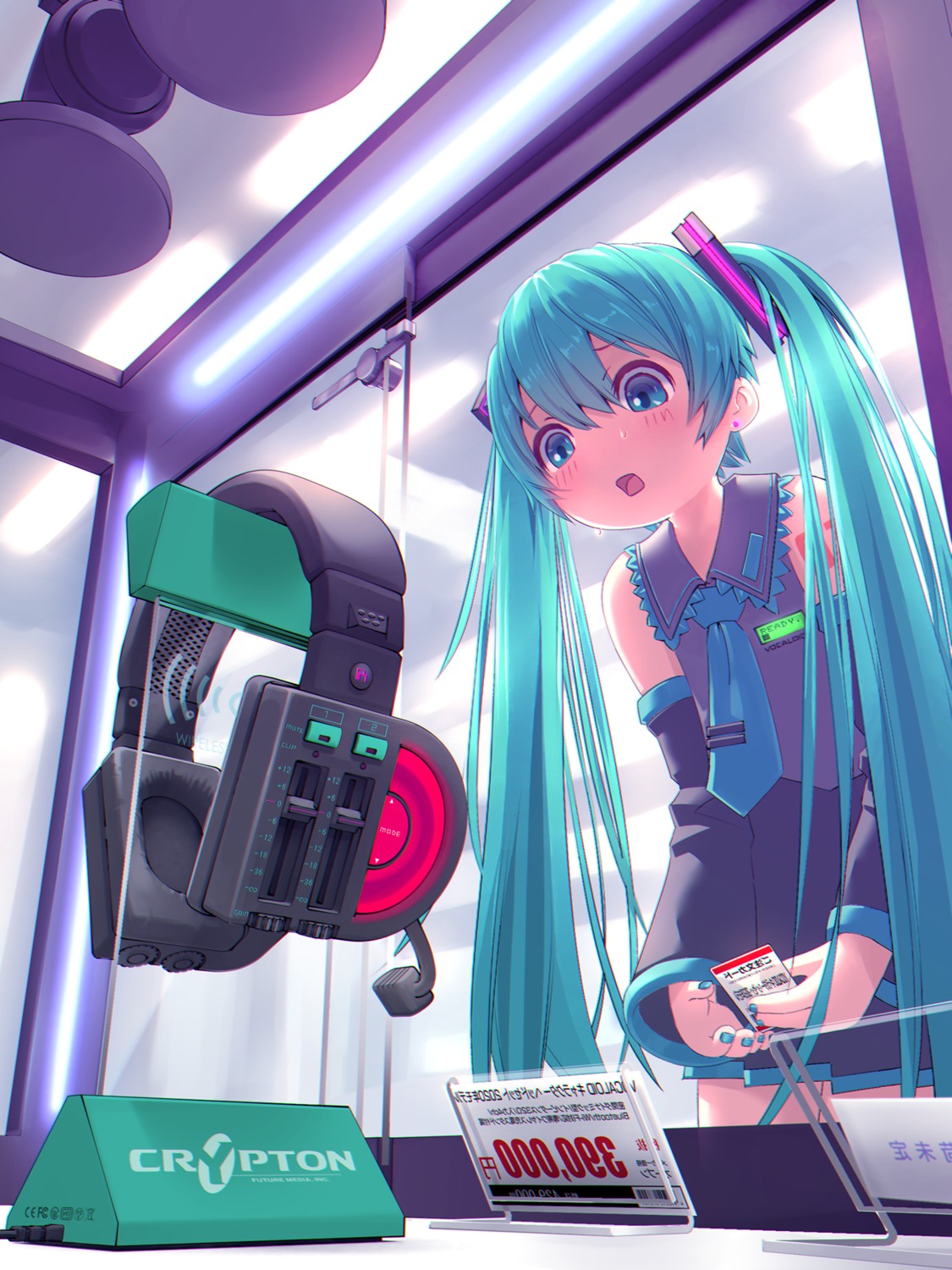 hatsune_miku headphones tattoo vocaloid wu_niang