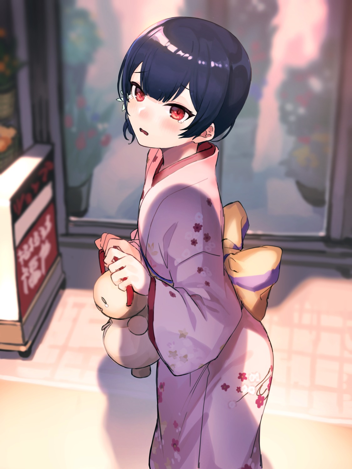 kimono morino_rinze signalviolet the_idolm@ster the_idolm@ster_shiny_colors