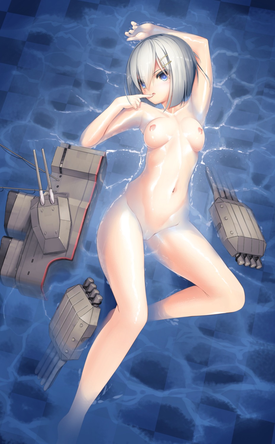 dobunezumi hamakaze_(kancolle) kantai_collection naked nipples pussy wet