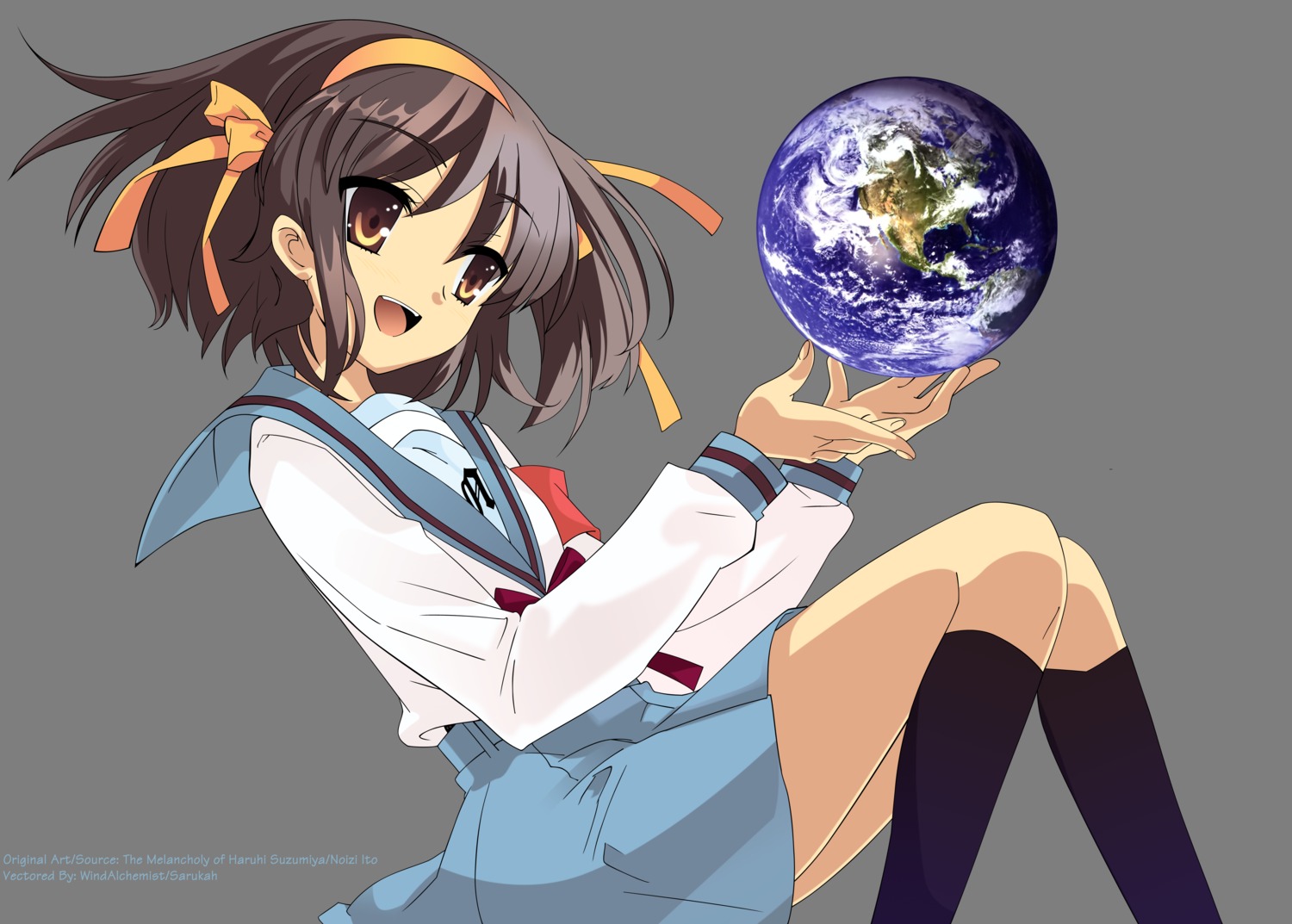 seifuku suzumiya_haruhi suzumiya_haruhi_no_yuuutsu transparent_png vector_trace watermark