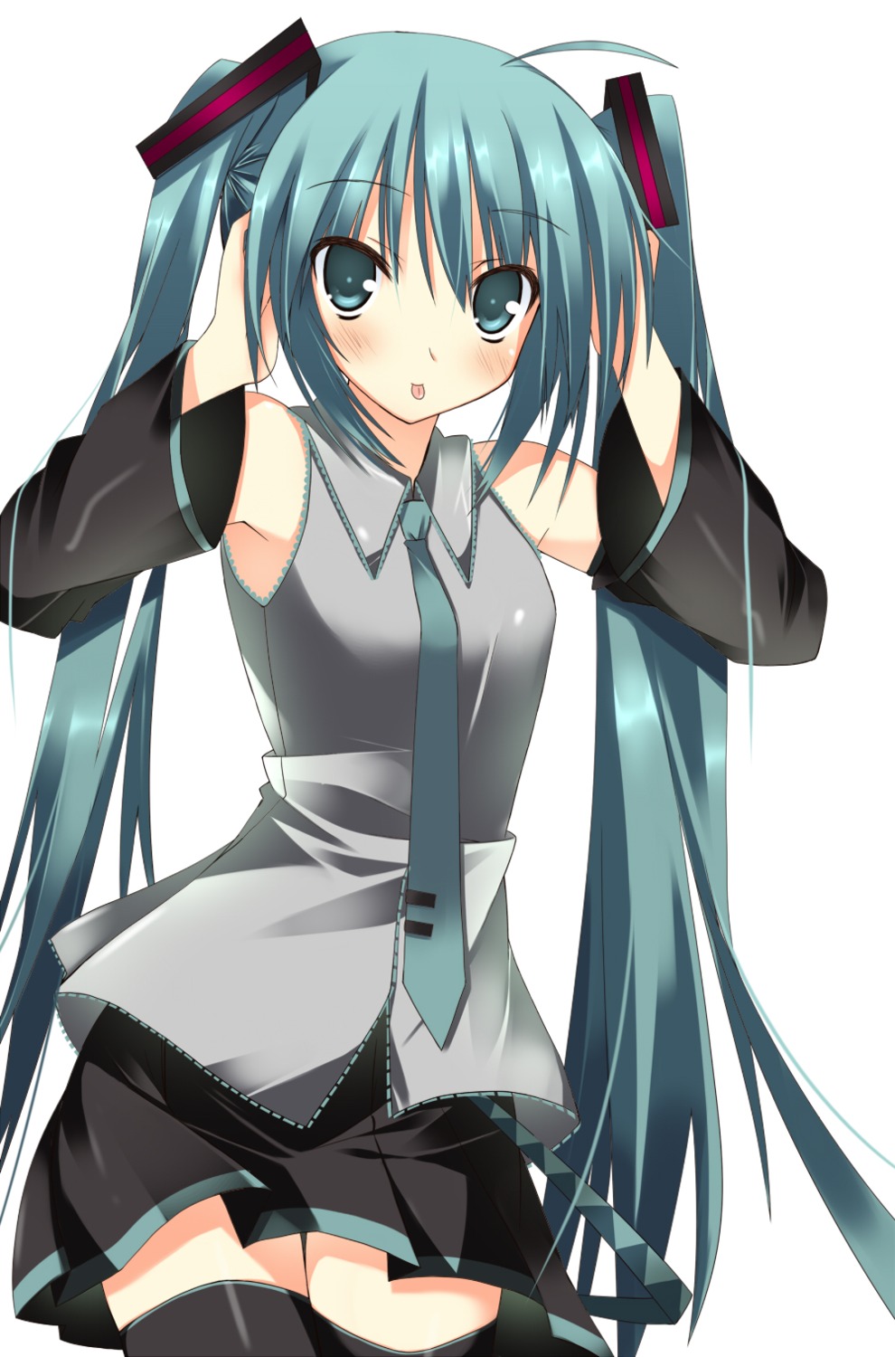 hatsune_miku kuwashima_rein thighhighs vocaloid