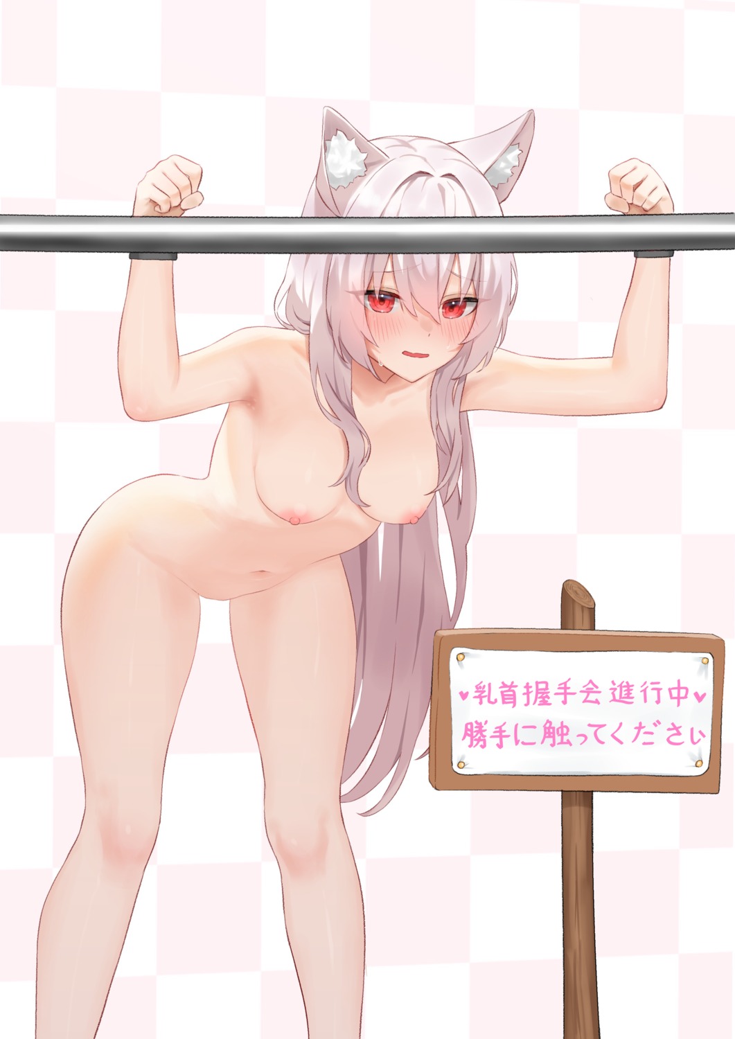 animal_ears bondage grape_ade_(cardslash2001) naked nekomimi nipples