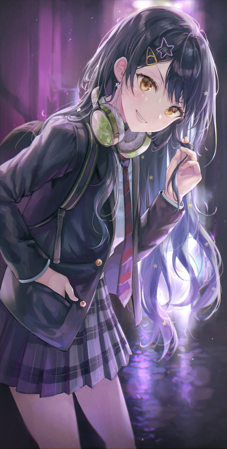 headphones project_sekai seifuku shiraishi_an tokkyu