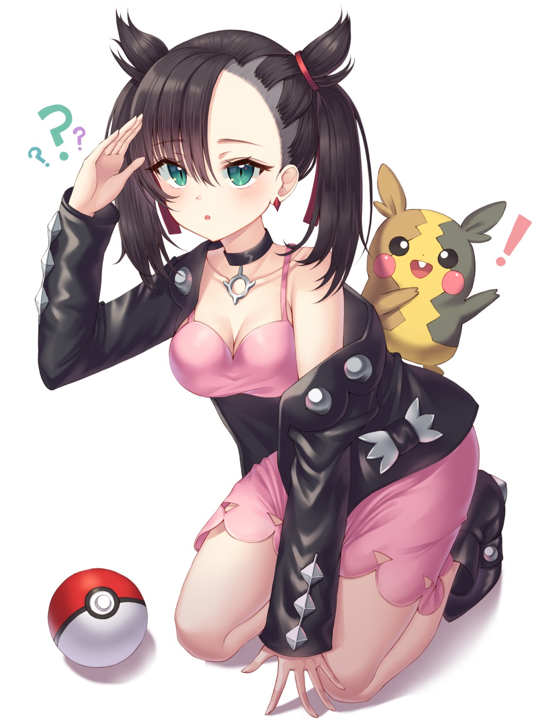 cleavage dress heels mary_(pokemon) morpeko now_(nowsicaa_) pokemon pokemon_sword_and_shield