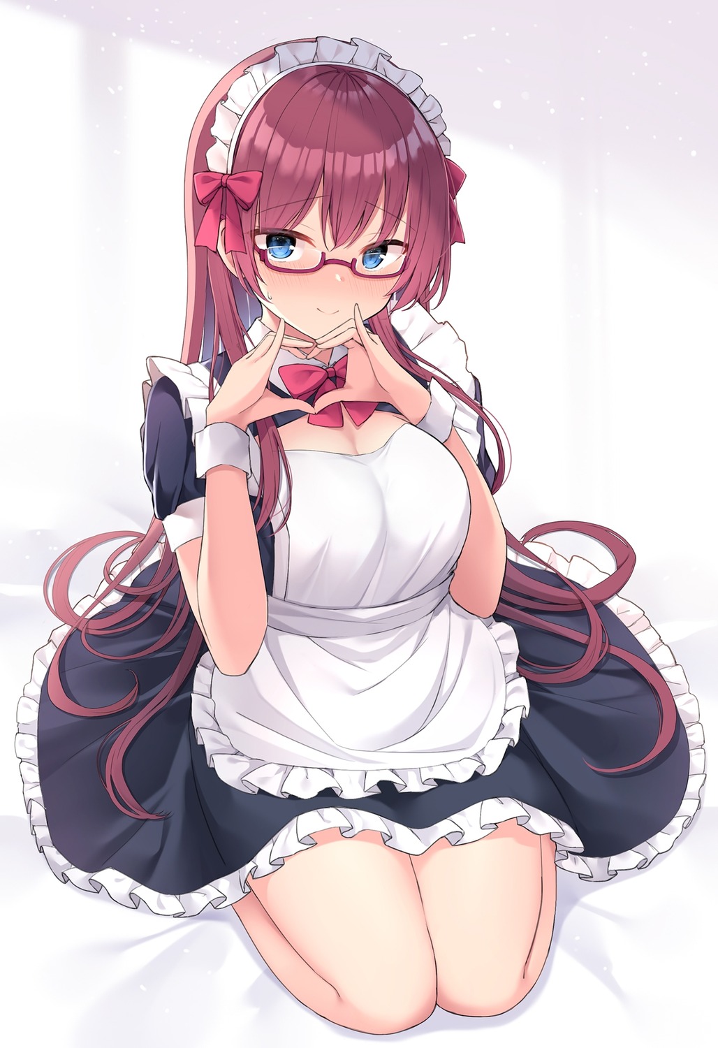 cleavage maid megane nekokobushi