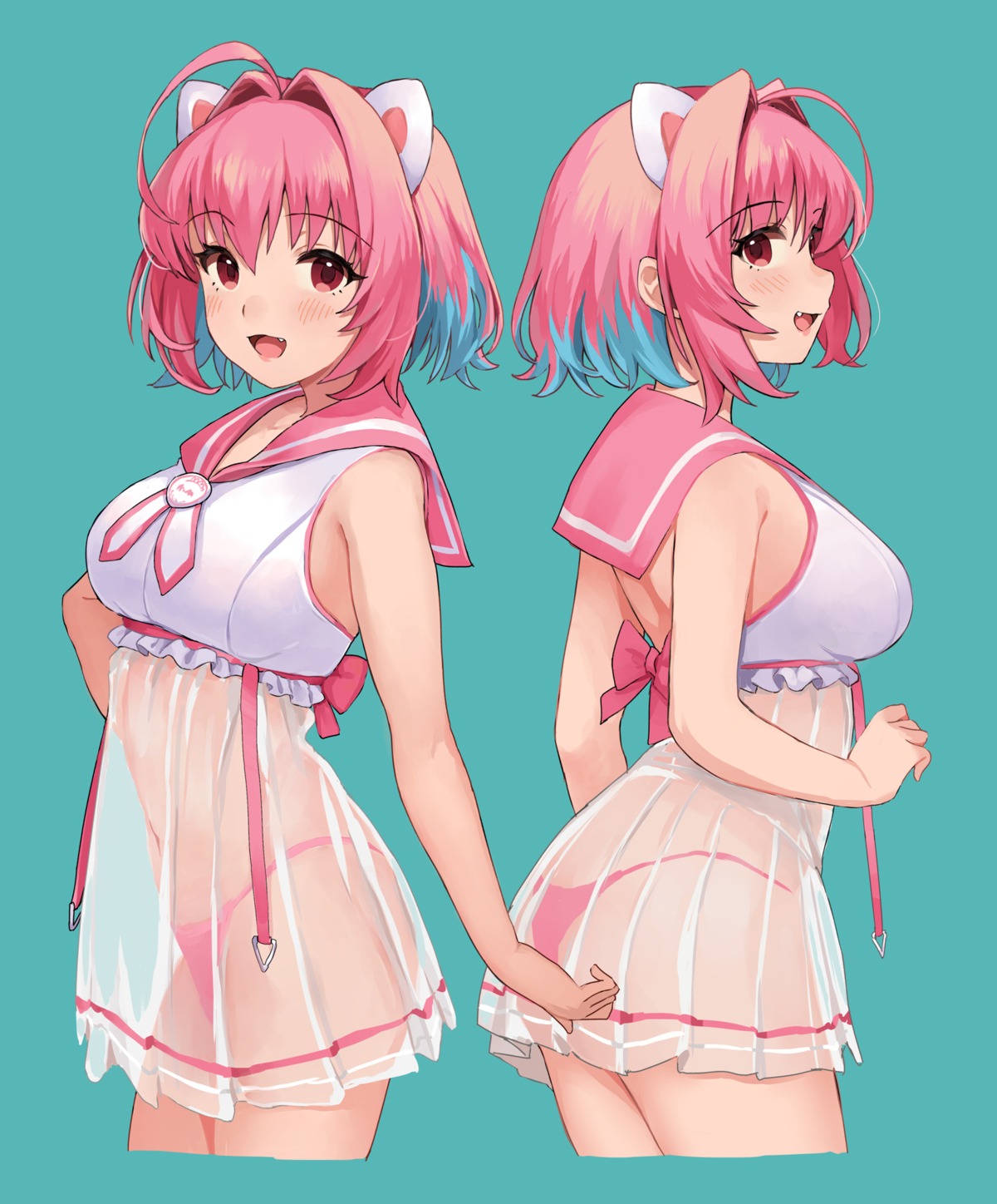 animal_ears ass kirarin369 pantsu see_through the_idolm@ster the_idolm@ster_cinderella_girls the_idolm@ster_cinderella_girls_starlight_stage thong yumemi_riamu