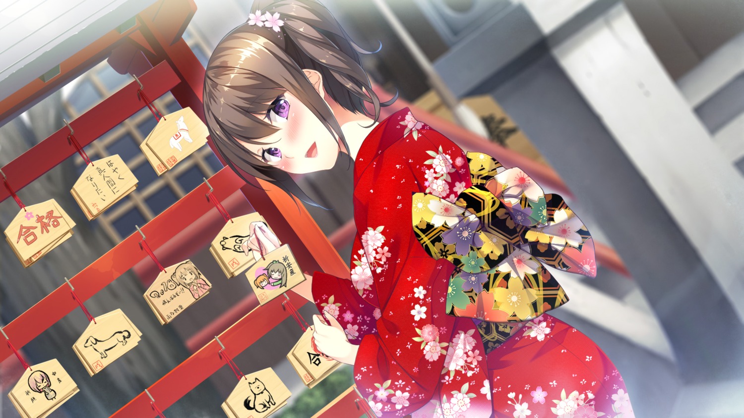 ayase_hazuki candysoft hachimitsu_soft harmoney ichinose_ayako kimono wallpaper