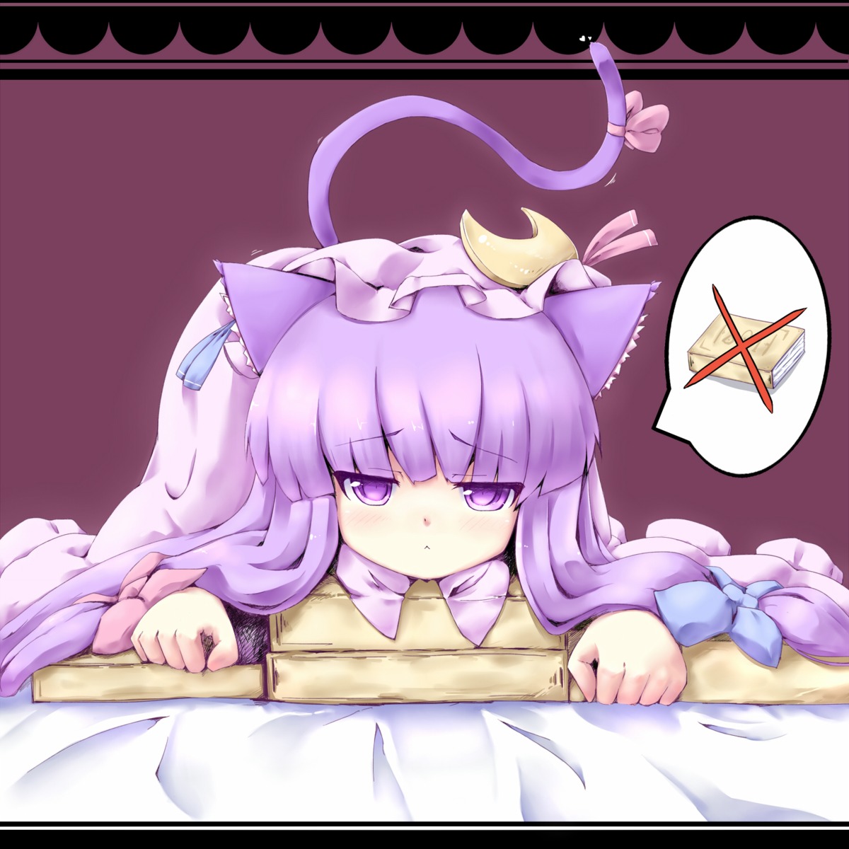 animal_ears coo nekomimi patchouli_knowledge tail touhou