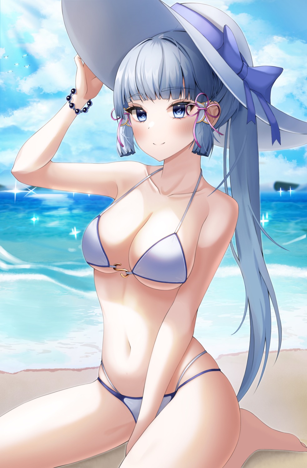 bikini genshin_impact kamisato_ayaka nersiyan swimsuits