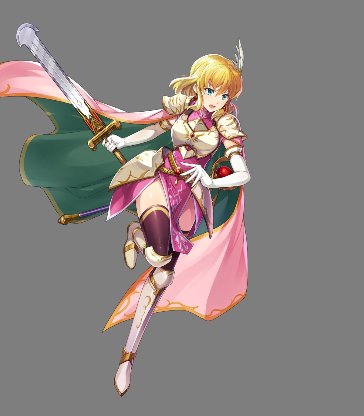 armor chachie dress fire_emblem fire_emblem:_thracia_776 heels nanna_(fire_emblem) nintendo sword thighhighs weapon