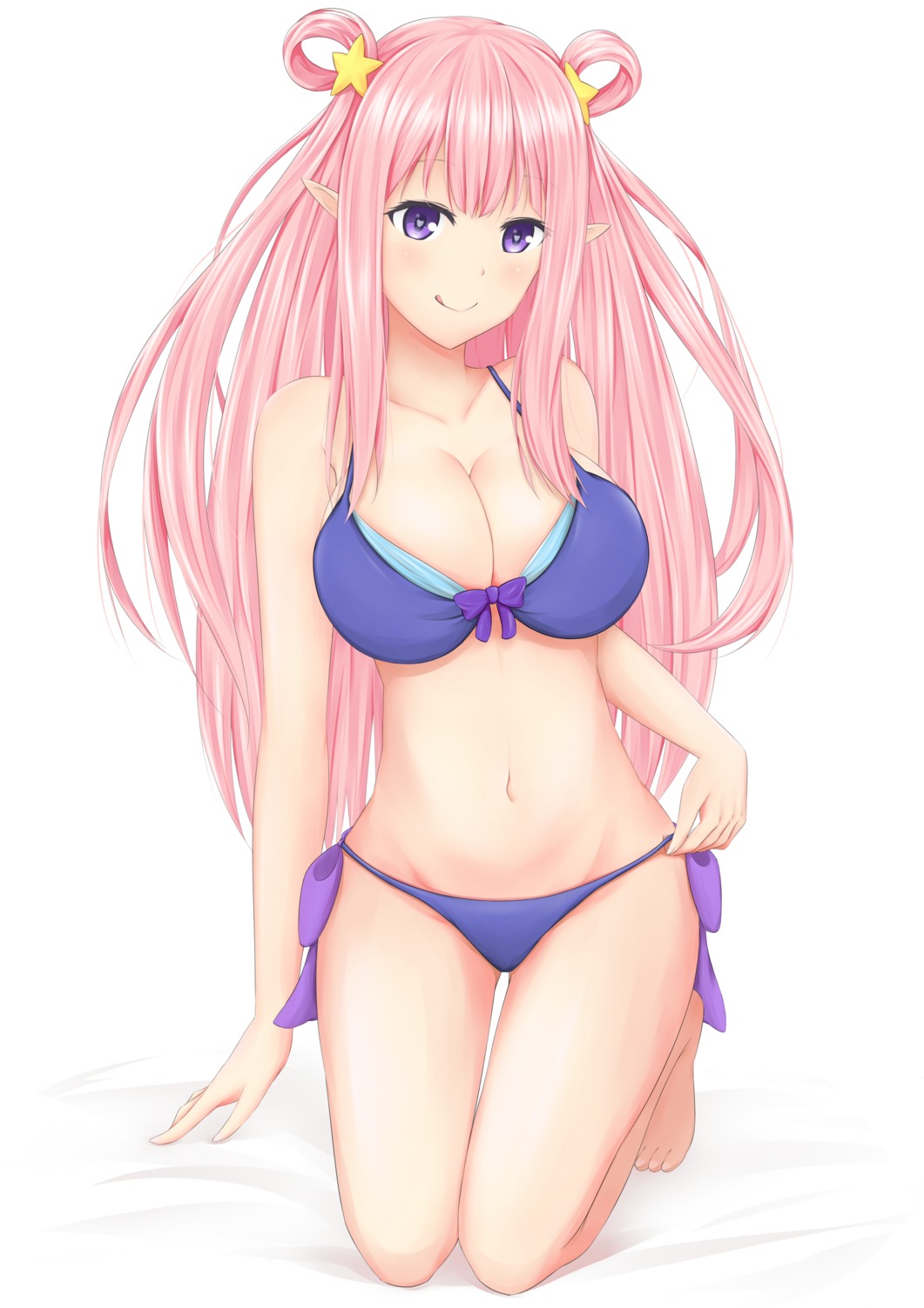 bikini kashiwazaki_hatsune pointy_ears princess_connect princess_connect!_re:dive swimsuits yuyusuika