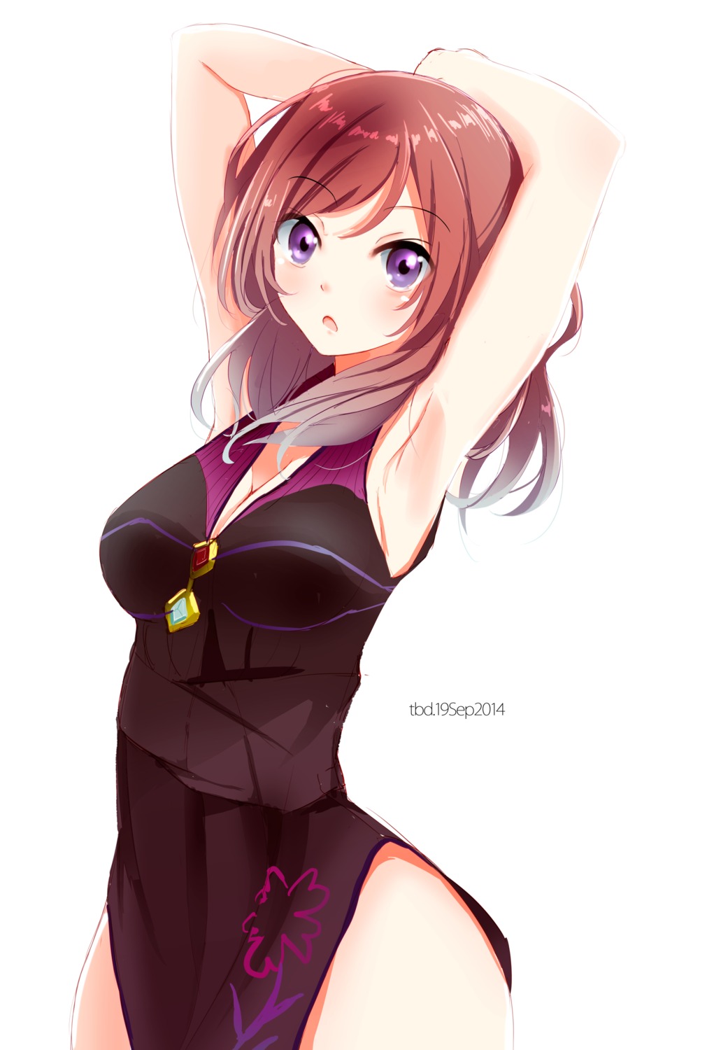 cleavage dress love_live! nishikino_maki tbd11