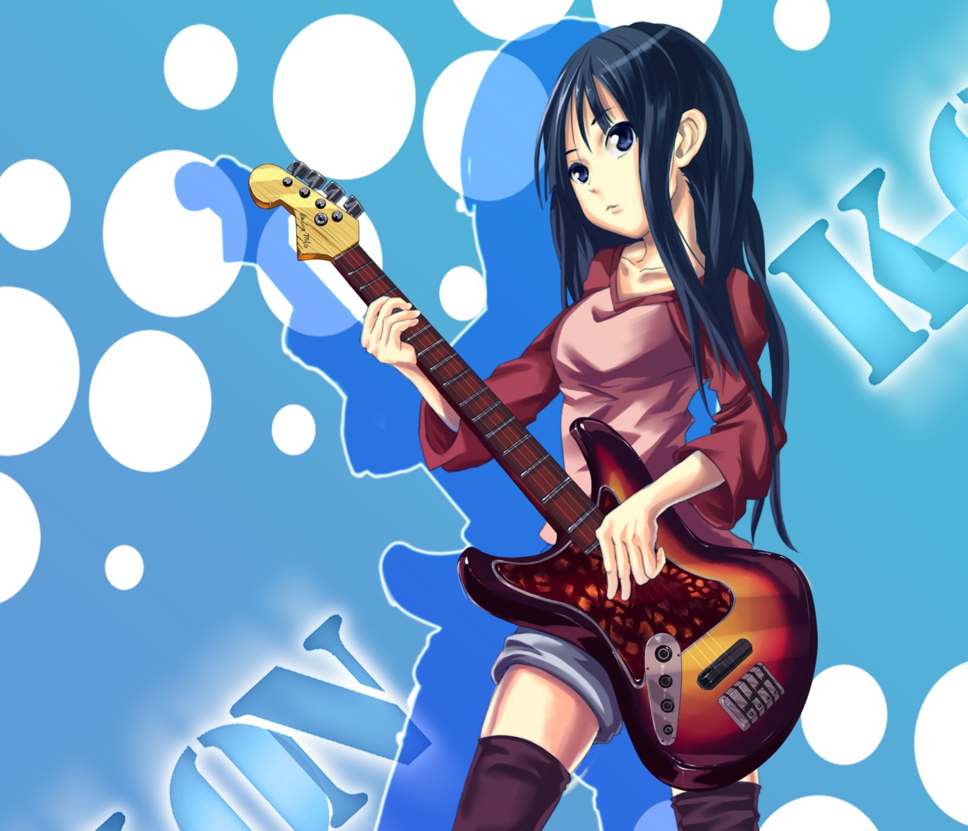 akiyama_mio guitar k-on! pondel