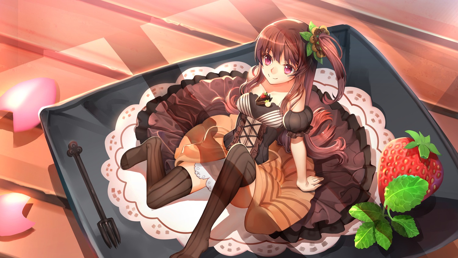 dress shinkei_(kamisakai) thighhighs wallpaper