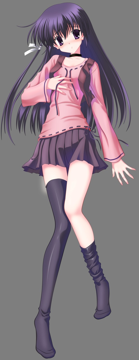 nanao_naru shihou_matsuri sola thighhighs transparent_png vector_trace