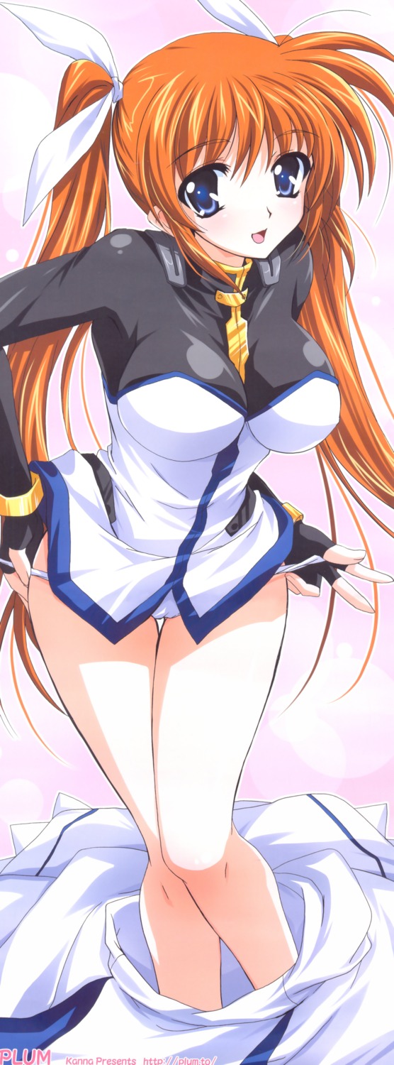 cameltoe kanna mahou_shoujo_lyrical_nanoha mahou_shoujo_lyrical_nanoha_strikers pantsu plum takamachi_nanoha undressing