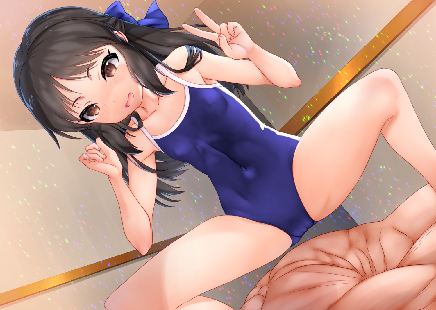 cameltoe erect_nipples loli okina_ika school_swimsuit swimsuits tachibana_arisu the_idolm@ster the_idolm@ster_cinderella_girls the_idolm@ster_cinderella_girls_u149