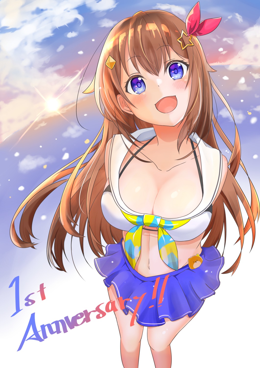 bikini_top hololive ogura_toast swimsuits tokino_sora