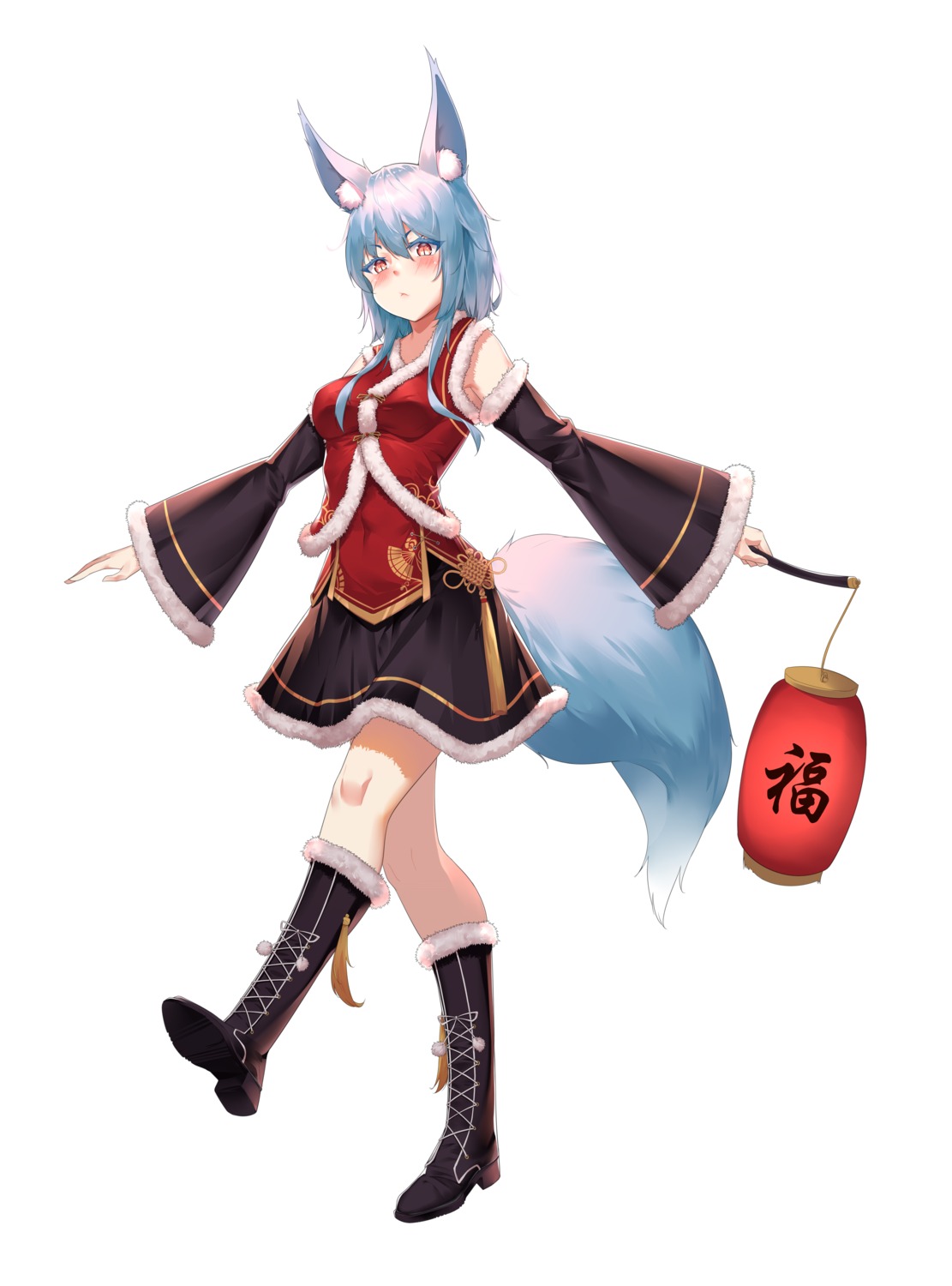 animal_ears asian_clothes kitsune mouma tail