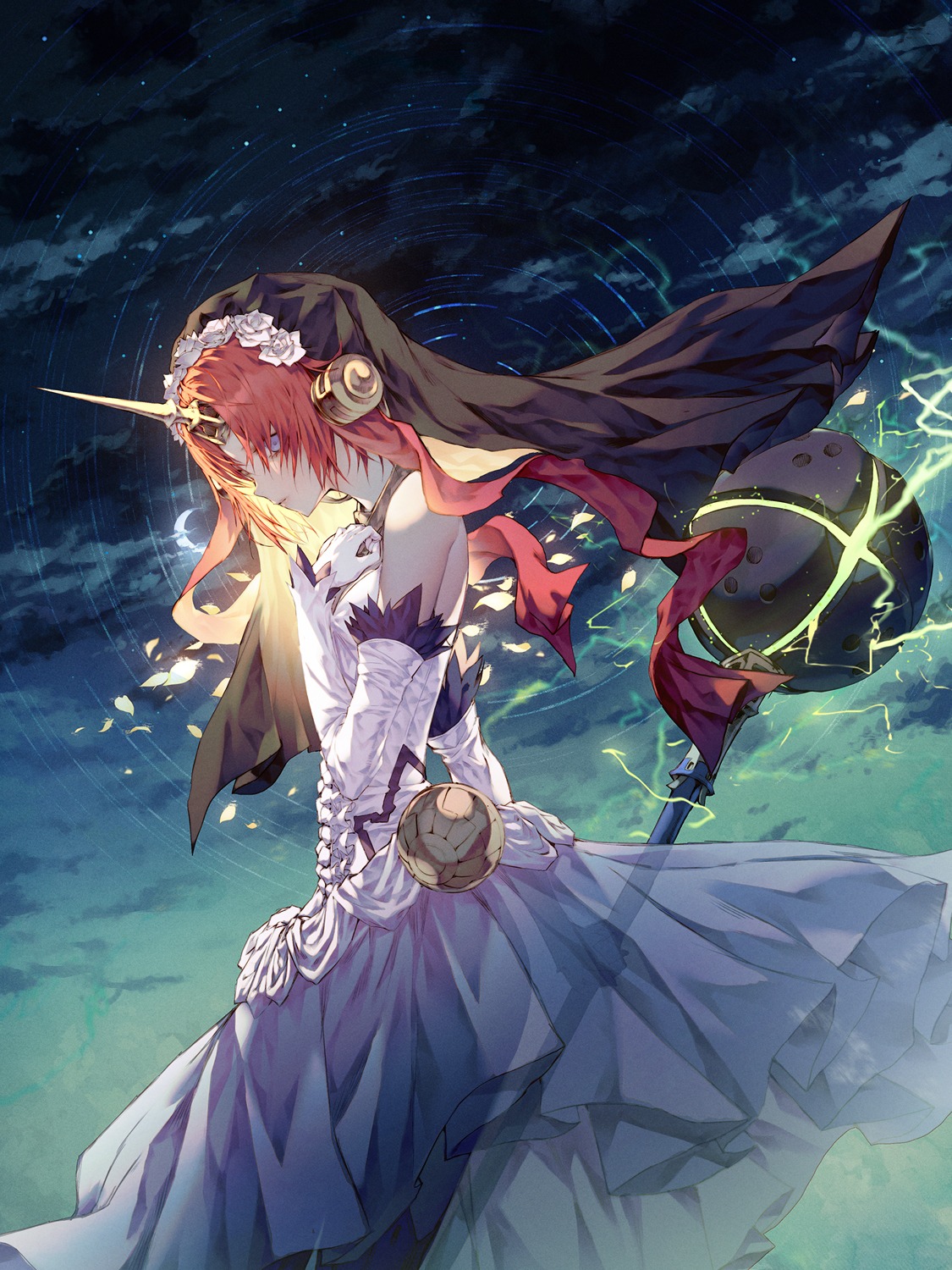 dress fate/apocrypha fate/grand_order fate/stay_night frankenstein's_monster_(fate) heterochromia horns wanke weapon