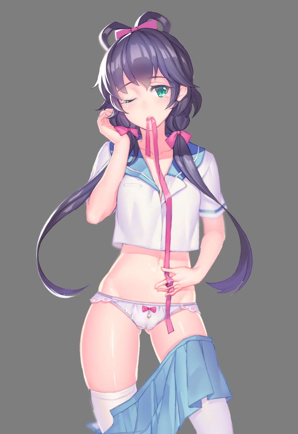 cameltoe fiodo pantsu seifuku thighhighs transparent_png