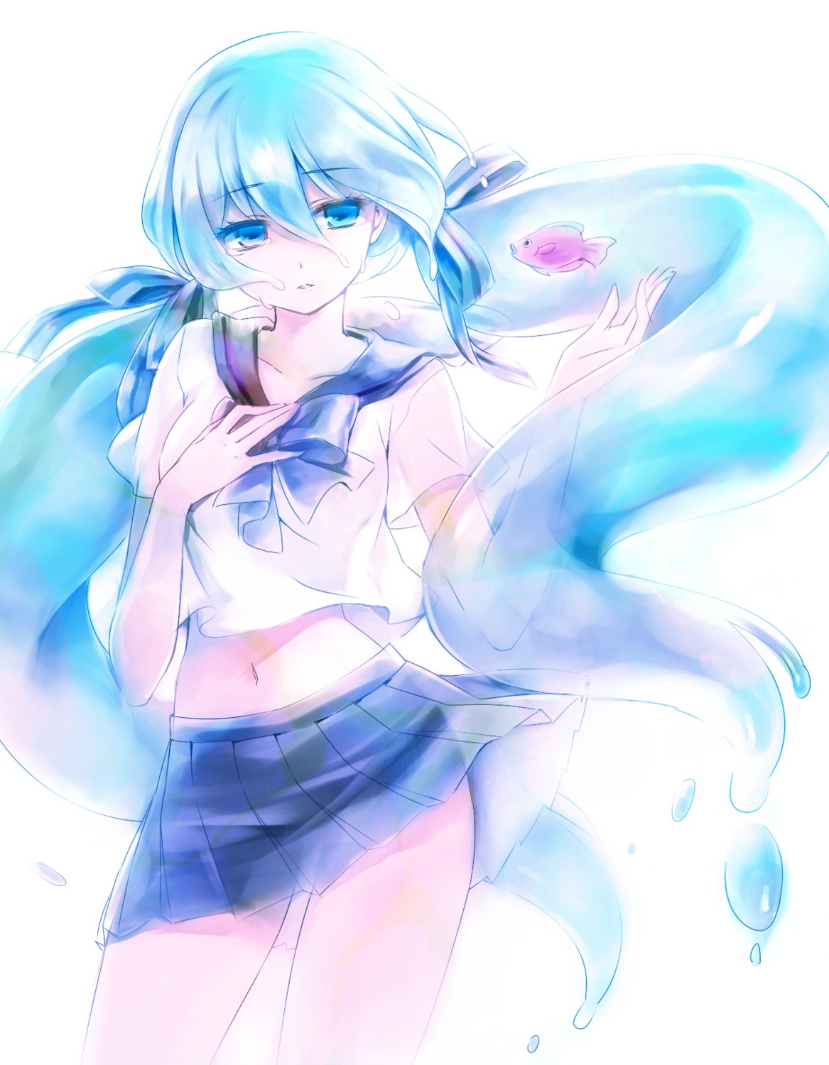 bottle_miku hatsune_miku kei2cat seifuku vocaloid