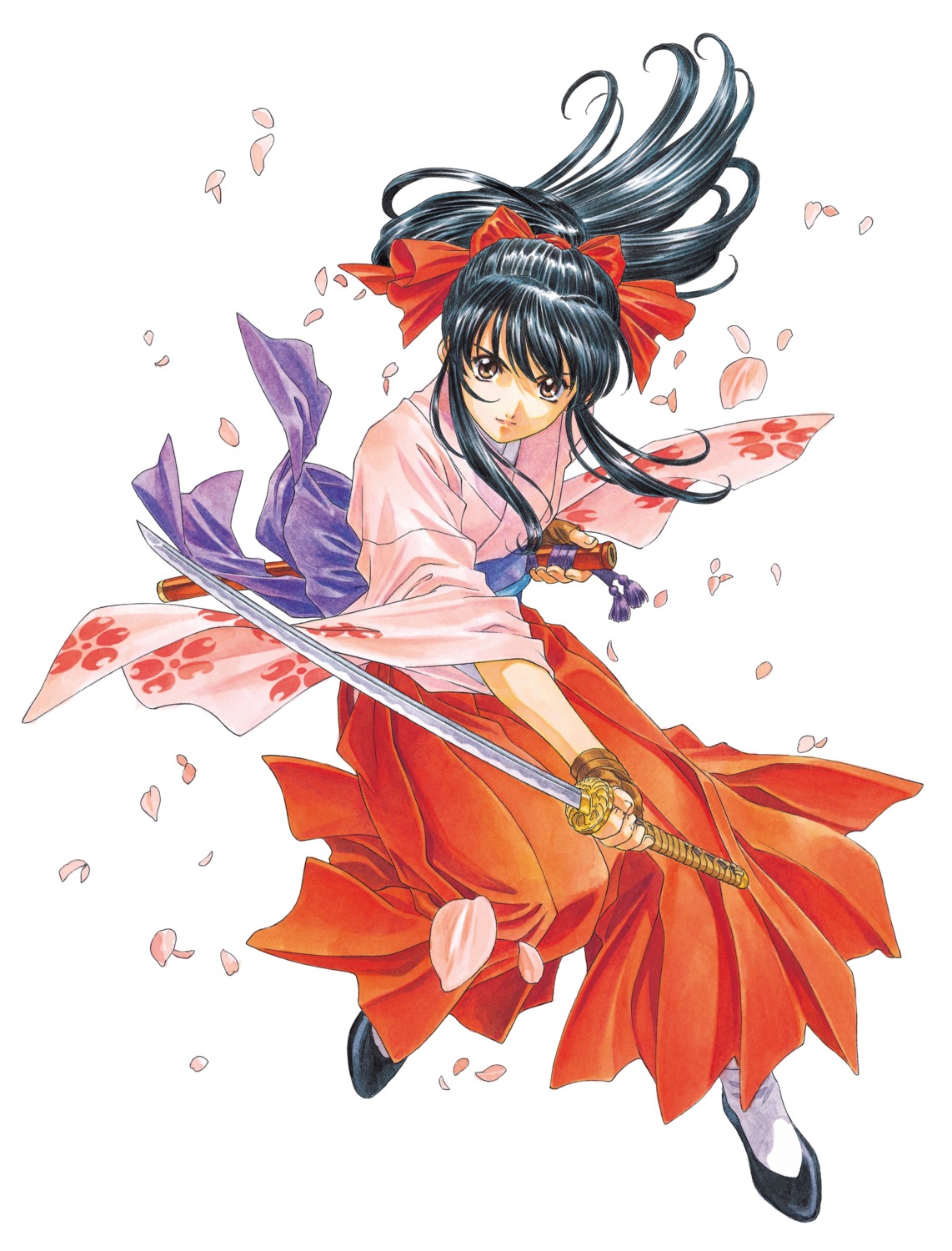 japanese_clothes sakura_taisen shinguuji_sakura sword