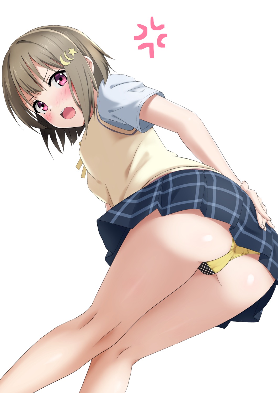 ass cameltoe love_live!_nijigasaki_high_school_idol_club nakasu_kasumi pantsu seifuku skirt_lift sweater toyasu_aina