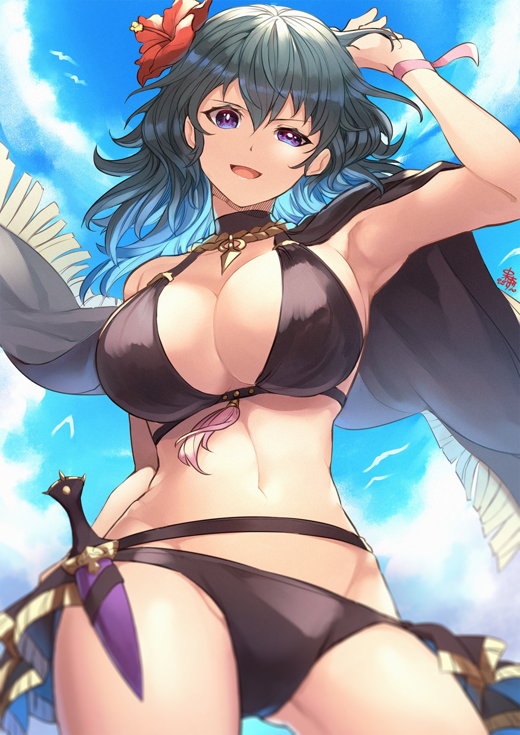 bikini byleth_(fire_emblem) fire_emblem fire_emblem_three_houses nakabayashi_zun swimsuits weapon