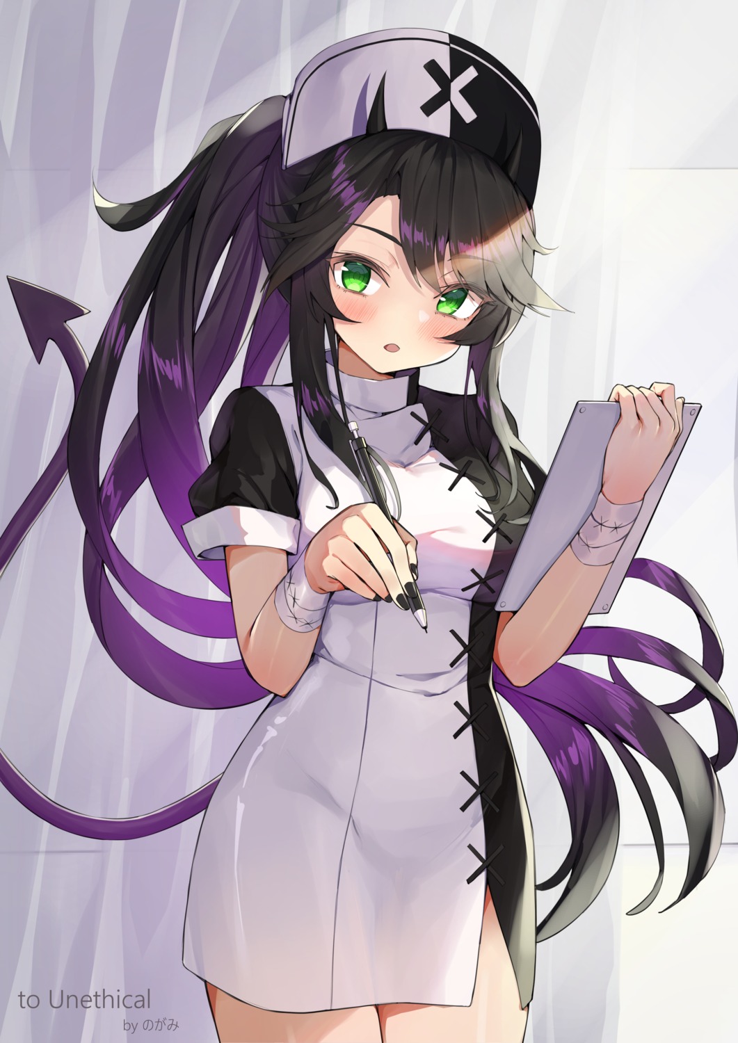 bandages nogami_(minamiituki) nurse tail