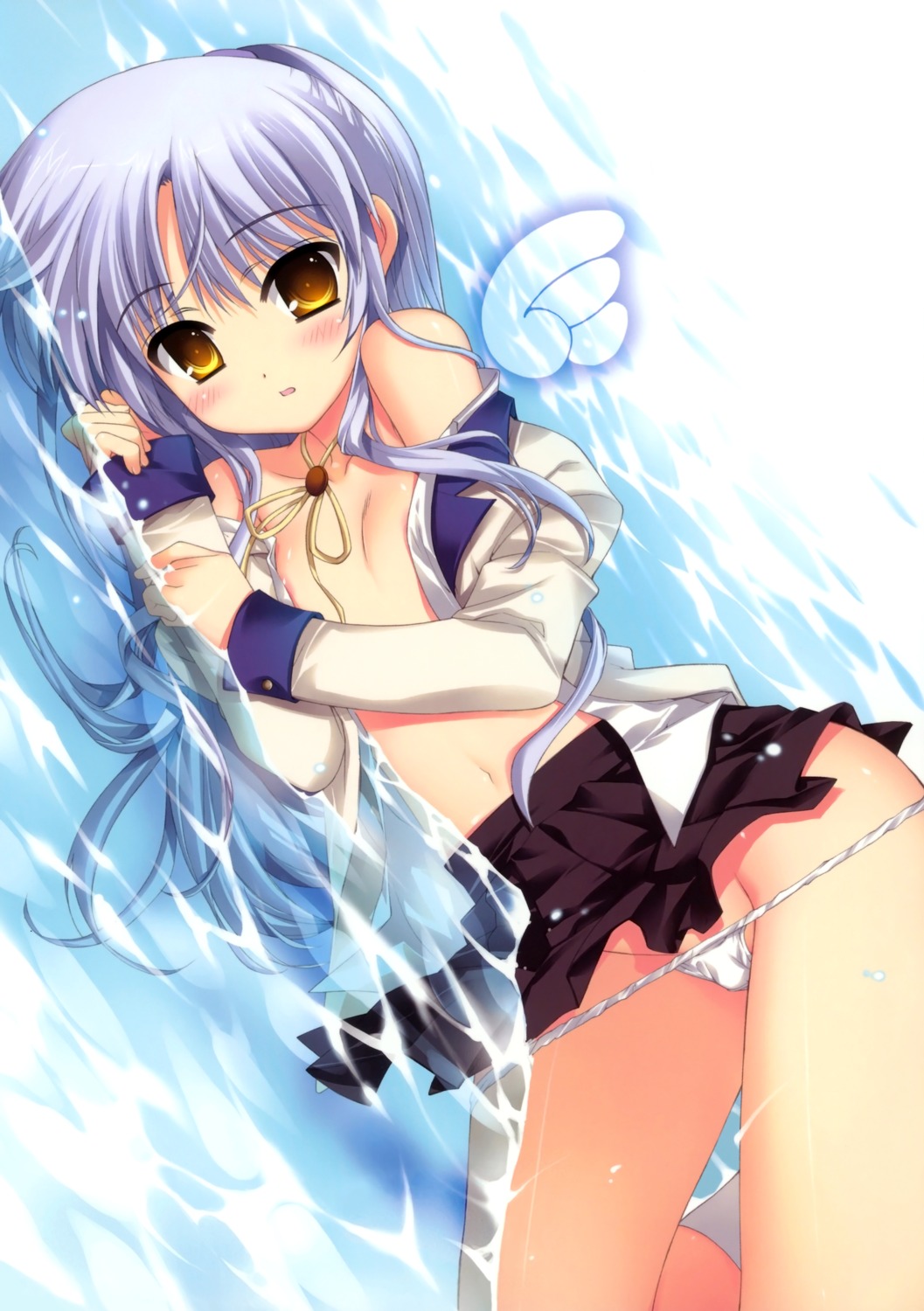 angel_beats! areola detexted essentia fixed fujima_takuya loli no_bra open_shirt pantsu panty_pull seifuku tachibana_kanade